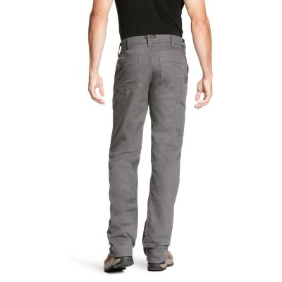 Ariat Work: Rebar M4 Low Rise DuraStretch Canvas Utility Boot Cut Pantalones Hombre - Gris (FPAKU804